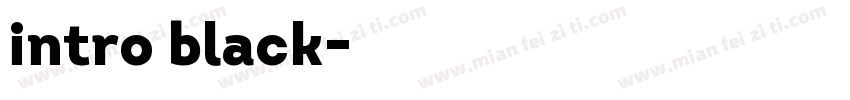 intro black字体转换